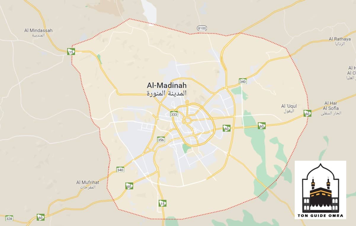 map of al madinah